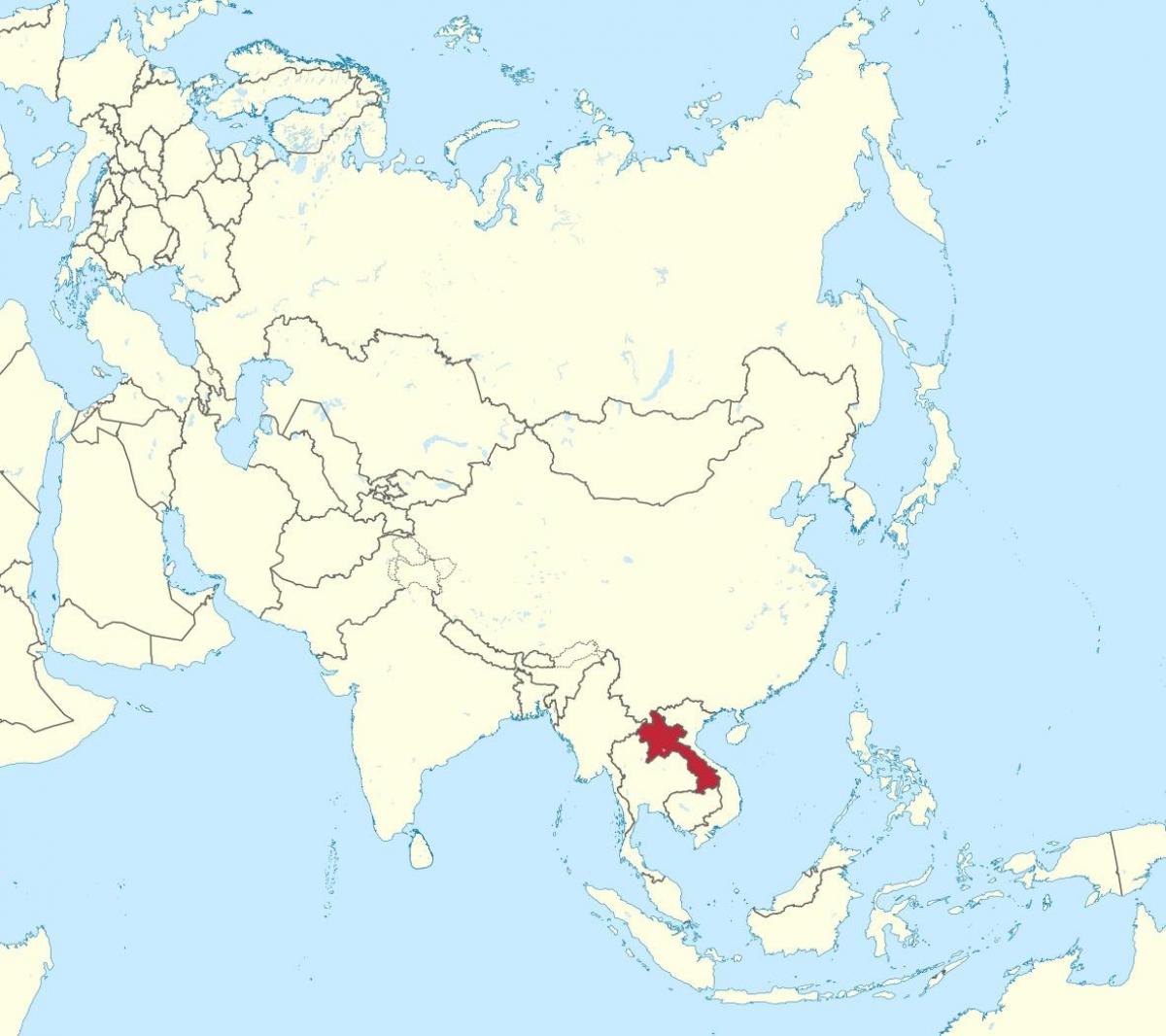 Քարտեզ Լաոս Ասիայում