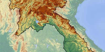 Քարտեզ Լաոս топографическая
