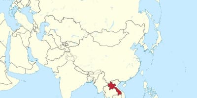 Քարտեզ Լաոս Ասիայում